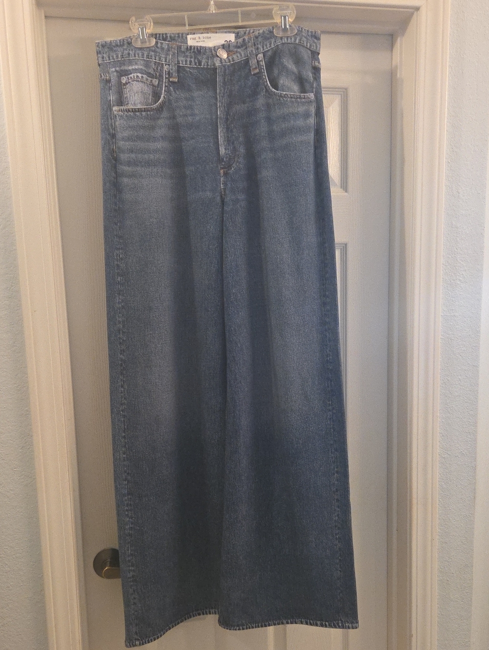 rag & bone Miramar Sofie Wide Leg Sweatpant Jeans Size 30 Zipper, Belt Loops - Picture 2 of 5